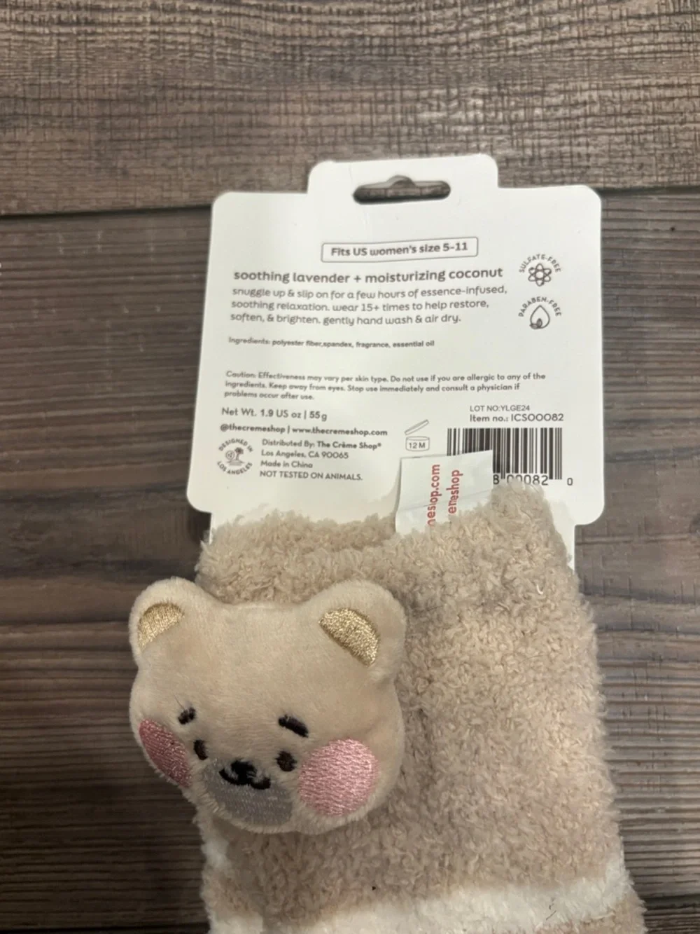 Crème Infused Teddy Bear Cozy Socks